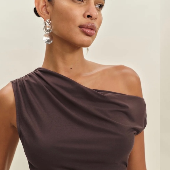 Reformation Belle Knit Dress Brown - Size XS - Picture 2 of 4